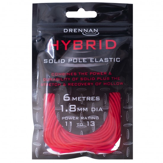 Elastic Rubeziana Drennan - Hybrid Elastic 1.8mm Red 6m Elastic Rubeziana Drennan - Hybrid Elastic 1.8mm Red 6m